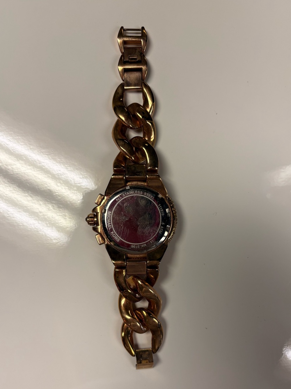 Michael Kors Rose Gold Chain-Link Bracelet Watch - Picture 2 of 2